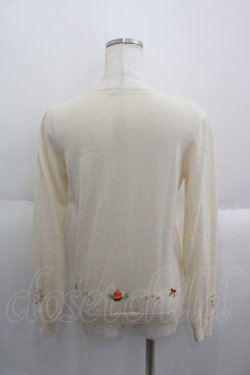 画像2: Cherir la femme / パーティ刺繍ニットカーディガン  アイボリー I-25-05-14-065-LO-TO-HD-ZI