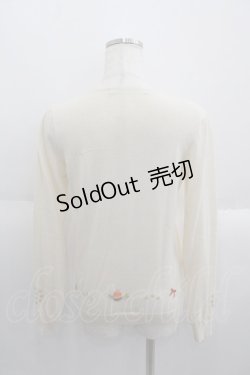 画像2: Cherir la femme / パーティ刺繍ニットカーディガン  アイボリー I-25-05-14-065-LO-TO-HD-ZI