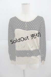 Franche Lippee / とりさん刺繍ドットカーディガン  黒Ｘベージュ I-25-05-14-068-LO-TO-HD-ZI