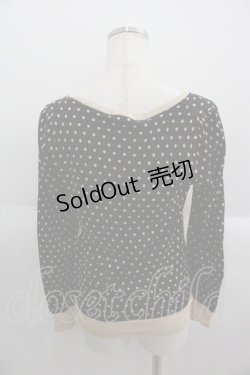画像2: Franche Lippee / とりさん刺繍ドットカーディガン  黒Ｘベージュ I-25-05-14-068-LO-TO-HD-ZI