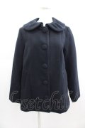 Franche Lippee / リボン襟デザインコート  黒 I-25-05-14-078-LO-CO-HD-ZI