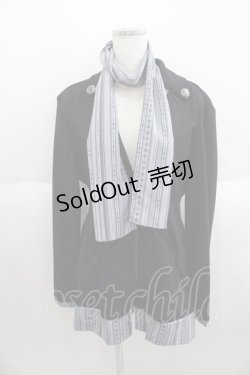 画像1: PUTUMAYO / テイルズオブエクシリア2アルヴィンコラボストール付ZIPジャケット  ブラック I-25-05-14-080-PT-JA-HD-ZI