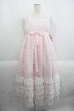 画像1: Angelic Pretty / Sharonジャンパースカート  ピンクＸ白 I-25-05-14-081-AP-OP-HD-ZI