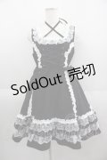 DearMyLoveEmily / ミルフィーユフリルジャンパースカート M 黒Ｘ白 I-25-05-14-107-LO-OP-HD-ZI
