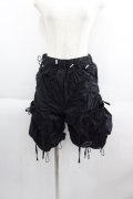 Candy Stripper / DRAWSTRING HALF PANTS  黒 I-25-05-14-122-PU-PA-HD-ZI