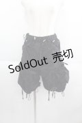 Candy Stripper / DRAWSTRING HALF PANTS  黒 I-25-05-14-122-PU-PA-HD-ZI