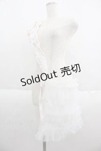 merry jenny / ドロストチュールリボントートバッグ  白Ｘピンク I-25-05-14-003-LO-BG-HD-ZI