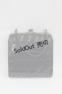 画像2: Jean Paul GAULTIER / クロコガマ口ハンドバッグ  黒 I-25-05-14-026-GO-BG-HD-ZI