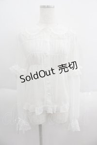 BABY,THE STARS SHINE BRIGHT / 袖取り外しシフォンベビードールブラウス  白 I-25-05-14-037-BA-BL-HD-ZI