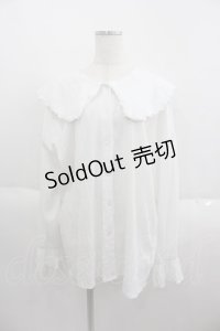 merry jenny / フリルカラーブラウス  白 I-25-05-14-038-LO-BL-HD-ZI