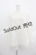 Franche Lippee / ミニリンゴ刺繍ブラウス  アイボリー I-25-05-14-042-LO-BL-HD-ZI