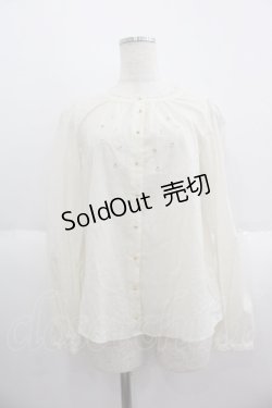 画像1: Franche Lippee / ミニリンゴ刺繍ブラウス  アイボリー I-25-05-14-042-LO-BL-HD-ZI