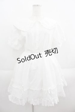 画像1: merry jenny / リボンフレアミニワンピース  オフホワイト I-25-05-19-057-LO-OP-HD-ZI