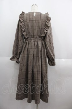 画像2: m petit by misako / チェックワンピース S ブラウン I-25-05-19-059-LO-OP-HD-ZI