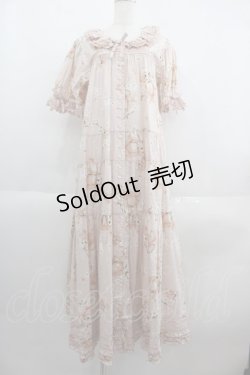 画像1: PINK HOUSE / 桜Teddyプリントワンピース  ピンク I-25-05-19-068-LO-OP-HD-ZT339