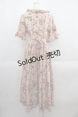 画像2: PINK HOUSE / 野ばらとチェリープリントワンピース  ピンク I-25-05-19-069-LO-OP-HD-ZI