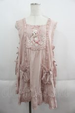 画像1: PINK HOUSE / 桜Teddy刺繍使いローンタブリエ  ピンク I-25-05-19-070-LO-TO-HD-ZS (1)