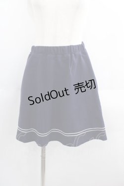 画像1: F i.n.t / チェーンステッチ使いポロミニスカート  ネイビー I-25-05-19-075-CA-SK-HD-ZI