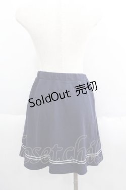 画像2: F i.n.t / チェーンステッチ使いポロミニスカート  ネイビー I-25-05-19-075-CA-SK-HD-ZI