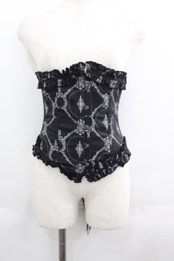 画像1: GOTHPUNKその他(買取対象外) / 格子風柄コルセット  黒Ｘミント I-25-05-19-108-EL-ZA-HD-ZI
