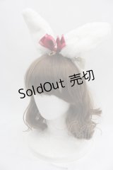 BABY,THE STARS SHINE BRIGHT / うさみみファーカチューシャ  オフ白×エンジ I-25-05-19-118-BA-AC-HD-ZI