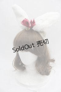 BABY,THE STARS SHINE BRIGHT / うさみみファーカチューシャ  オフ白×エンジ I-25-05-19-118-BA-AC-HD-ZI