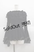 ATELIER PIERROT / Shirring princess sleeve blouse  ブラック I-25-05-19-015-EL-BL-HD-ZI