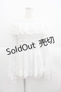 ATELIER PIERROT / Shirring princess sleeve blouse  白 I-25-05-19-016-EL-BL-HD-ZI