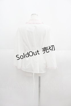 画像2: axes femme kawaii / 衿レース付き和風ブラウス M ホワイト I-25-05-19-024-AX-BL-HD-ZI