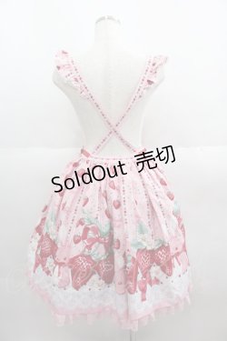 画像2: Angelic Pretty / Little Bunny Strawberryエプロン風スカート  ピンク I-25-05-19-039-AP-SK-HD-ZI