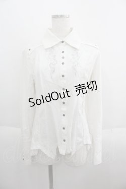画像1: Ozz Croce / 刺繍燕尾シャツ  ホワイト I-25-05-23-006-OO-BL-HD-ZI