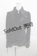 Ozz oneste / 薔薇刺繍ジャボタイ付きブラウス  ブラック I-25-05-23-007-OO-BL-HD-ZI