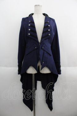 画像1: Ozz Croce / 後ろクロス刺繍燕尾ジャケット  ネイビー I-25-05-23-081-OO-JA-HD-ZI