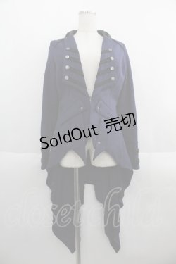 画像1: Ozz Croce / 後ろクロス刺繍燕尾ジャケット  ネイビー I-25-05-23-081-OO-JA-HD-ZI