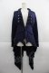 画像1: Ozz Croce / 後ろクロス刺繍燕尾ジャケット  ネイビー I-25-05-23-081-OO-JA-HD-ZI (1)
