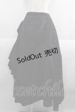 画像1: NAOTO SEVEN / オーバースカート付きスカート  ブラック I-25-05-23-087-HN-SK-HD-ZI