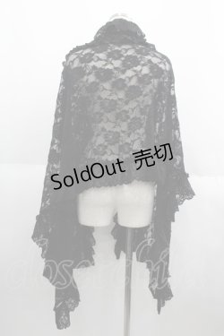 画像2: NAOTO SEVEN / スパンコールレースストール  黒 I-25-05-23-101-HN-ZA-HD-ZI