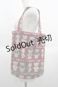 axes femme kawaii / Fluffy Bearトートバッグ  赤 I-25-05-23-107-AX-BG-HD-ZI