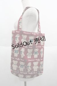axes femme kawaii / Fluffy Bearトートバッグ  赤 I-25-05-23-107-AX-BG-HD-ZI