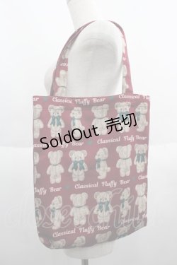 画像2: axes femme kawaii / Fluffy Bearトートバッグ  赤 I-25-05-23-107-AX-BG-HD-ZI