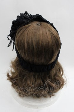 画像3: GRAMM / レースヘッドドレス風ヘアバンド  ブラック I-25-05-23-113-HN-ZA-HD-ZI
