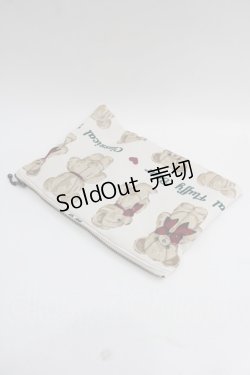 画像2: axes femme kawaii / Fluffy Bearポーチ  アイボリー I-25-05-23-125-AX-ZA-HD-ZI