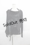 GRAMM / ジレ付きロングTシャツ  ブラック I-25-05-23-024-HN-TO-HD-ZI