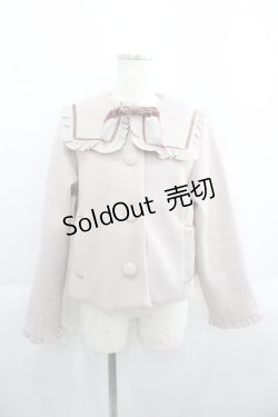 画像1: m petit by misako / セーラー襟ショートコート M ピンク I-25-05-23-026-LO-CO-HD-ZI