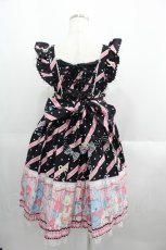 画像2: Angelic Pretty / MELODY TOYSハイウエストジャンパースカート  黒 I-25-05-23-027-AP-OP-HD-ZI (2)