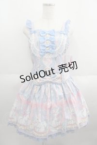 Angelic Pretty / Dolly Catローウエストジャンパースカート  サックス I-25-05-23-028-AP-OP-HD-ZI