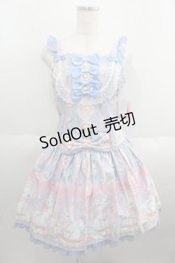 画像1: Angelic Pretty / Dolly Catローウエストジャンパースカート  サックス I-25-05-23-028-AP-OP-HD-ZI