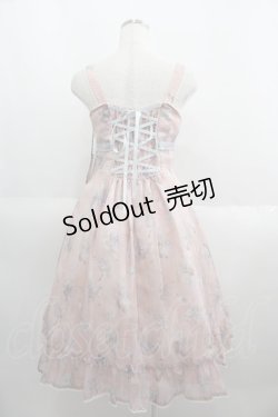 画像2: ALICE and the PIRATES / オフィーリアブーケ〜花に葬られた夜〜柄ジャンパースカートI型  ピンク I-25-05-23-029-PA-OP-HD-ZI