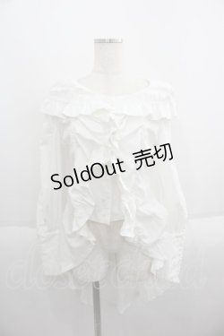 画像1: ATELIER BOZ / フリル燕尾シャツ  白 I-25-05-23-005-EL-BL-HD-ZI