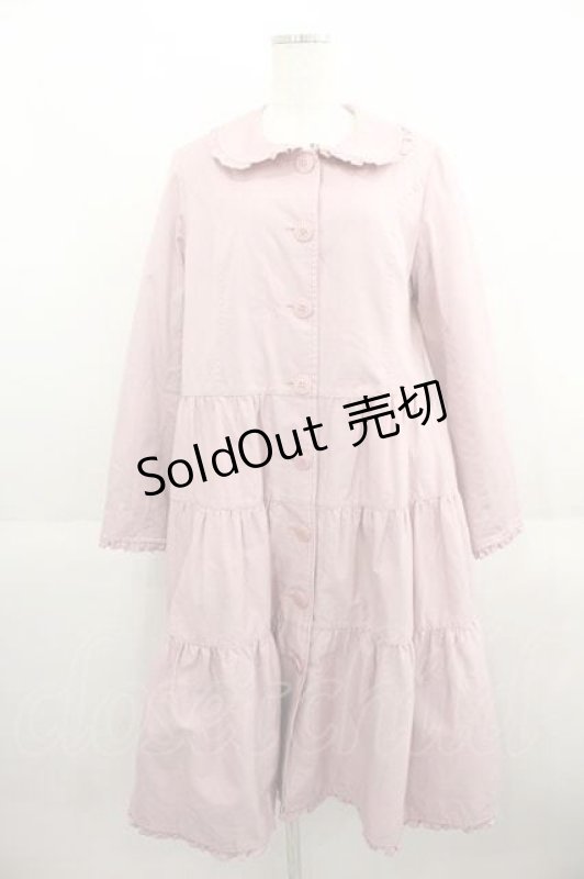 画像1: PINK HOUSE / 襟付きロングティアードコート  ピンク I-25-05-29-051-LO-CO-HD-ZI (1)